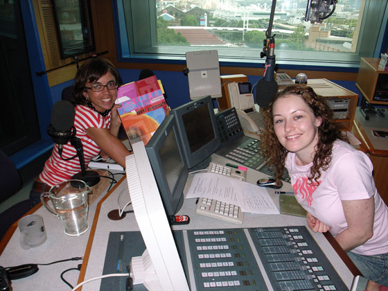 Sophie with Zan Rowe at Triple J
